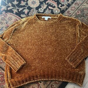 Max studios woman’s Gold Chenille Sweater